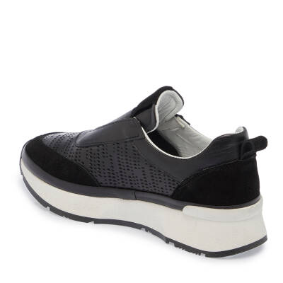  Siyah Deri Kadın Sneaker - K24I1AY67354-A23 - 2