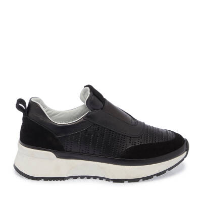  Siyah Deri Kadın Sneaker - K24I1AY67354-A23 - 3