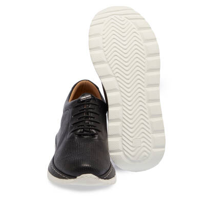  Siyah Deri Kadın Sneaker - K24I1AY67360-A23 - 4