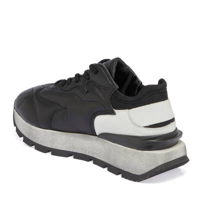  Siyah Deri Kadın Sneaker - K24I1AY67389-A23 - 2