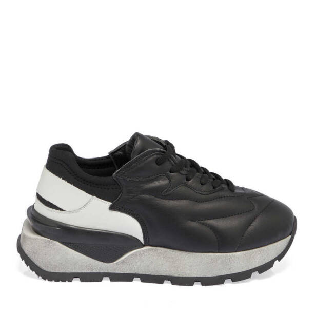 Siyah Deri Kadın Sneaker - K24I1AY67389-A23 - 3