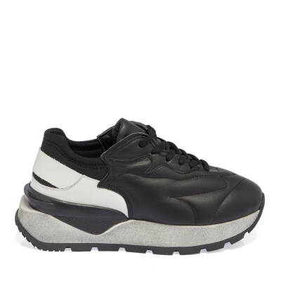 Siyah Deri Kadın Sneaker - K24I1AY67389-A23 - 3