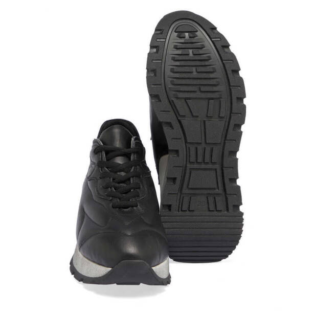 Siyah Deri Kadın Sneaker - K24I1AY67389-A23 - 4