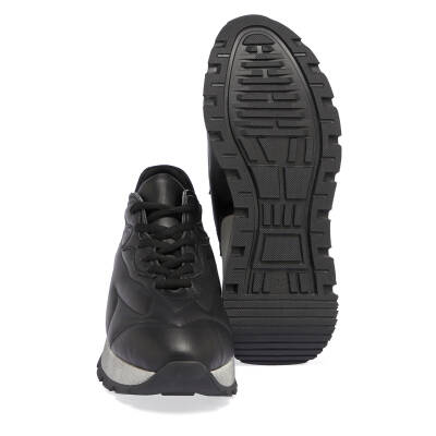  Siyah Deri Kadın Sneaker - K24I1AY67389-A23 - 4