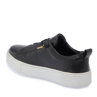 Siyah Deri Kadın Sneaker - K24I1AY67449-A41 - 2