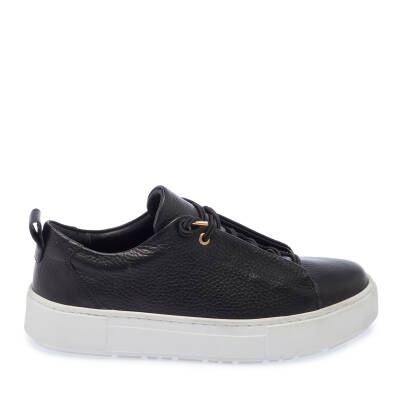 Siyah Deri Kadın Sneaker - K24I1AY67449-A41 - 3