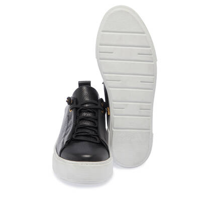 Siyah Deri Kadın Sneaker - K24I1AY67449-A41 - 4