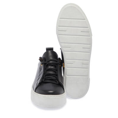  Siyah Deri Kadın Sneaker - K24I1AY67449-A41 - 4