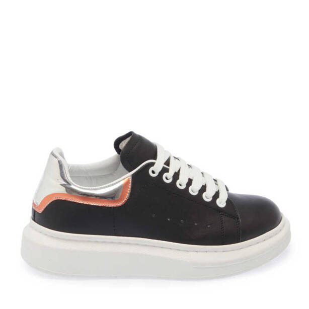 Siyah Deri Kadın Sneaker - K24I1AY67484-O6H - 3