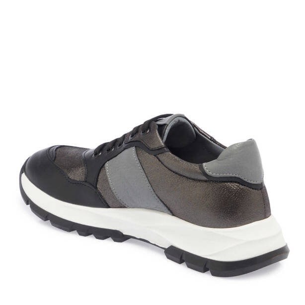 Siyah Hakiki Deri Kadın Sneaker - K24I1AY67494-A23 - 3