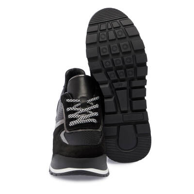 Siyah Deri Kadın Sneaker - K24S1AY67521-A23 - 4