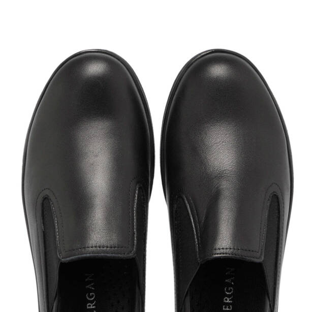 Siyah Hakiki Deri Kadın Sneaker - K24S1AY67529-A23 - 5