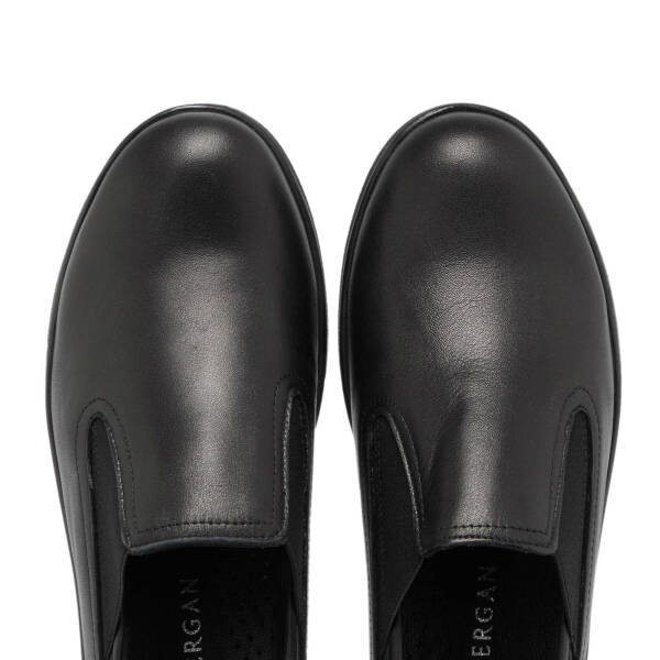 Siyah Hakiki Deri Kadın Sneaker - K24S1AY67529-A23 - 5