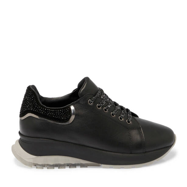 Siyah Deri Kadın Sneaker - K24S1AY67534-A23 - 3