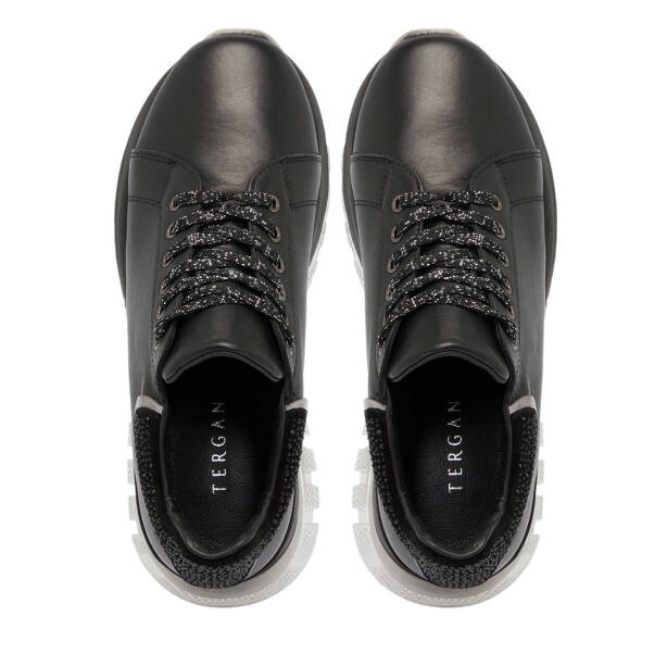 Siyah Deri Kadın Sneaker - K24S1AY67534-A23 - 5