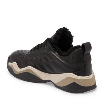 Siyah Deri Kadın Sneaker - K24S1AY67536-A01 - 2