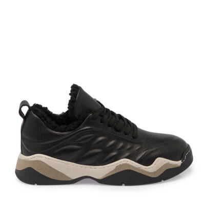 Siyah Deri Kadın Sneaker - K24S1AY67536-A01 - 3