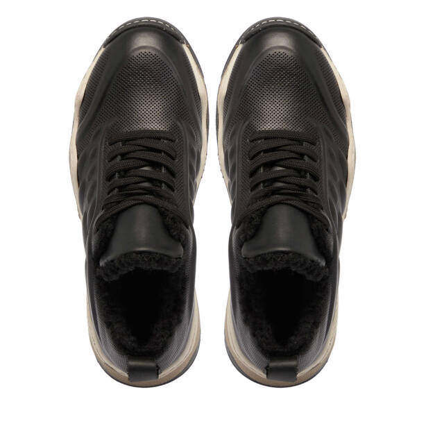 Siyah Deri Kadın Sneaker - K24S1AY67536-A01 - 5