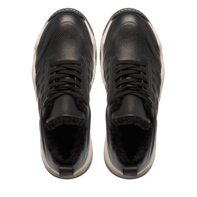 Siyah Deri Kadın Sneaker - K24S1AY67536-A01 - 5