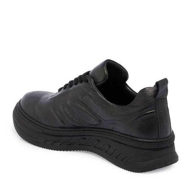 Siyah Deri Kadın Sneaker - K24S1AY67552-A23 - 2