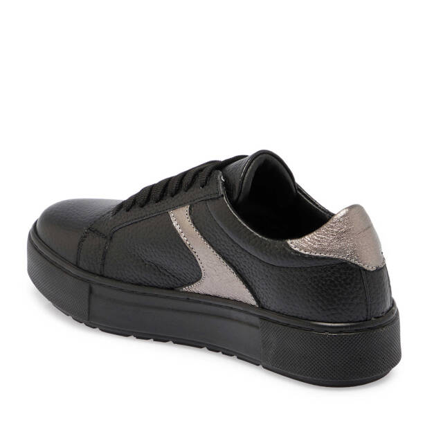 Siyah Deri Kadın Sneaker - K24S1AY67569-A41 - Tergan