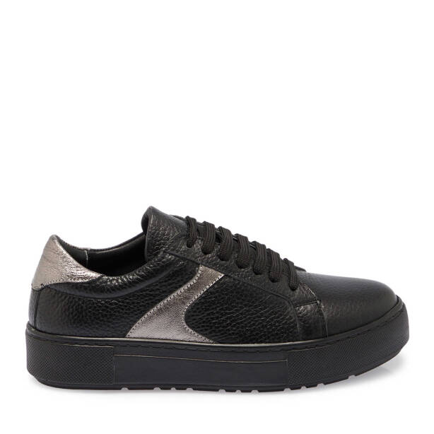 Siyah Deri Kadın Sneaker - K24S1AY67569-A41 - Tergan