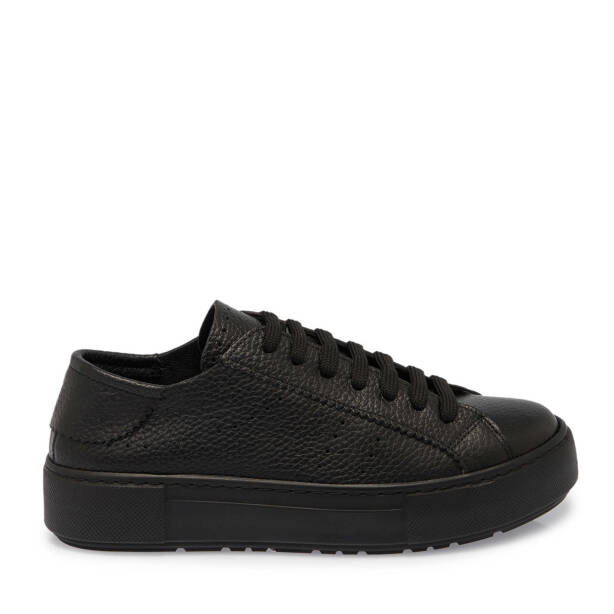 Siyah Deri Kadın Sneaker - K24S1AY67575-A41 - 3