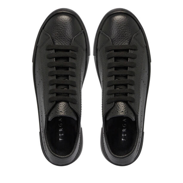 Siyah Deri Kadın Sneaker - K24S1AY67575-A41 - 5