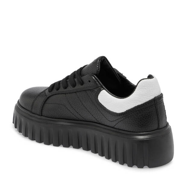Siyah Deri Kadın Sneaker - K24S1AY67595-A41 - 2