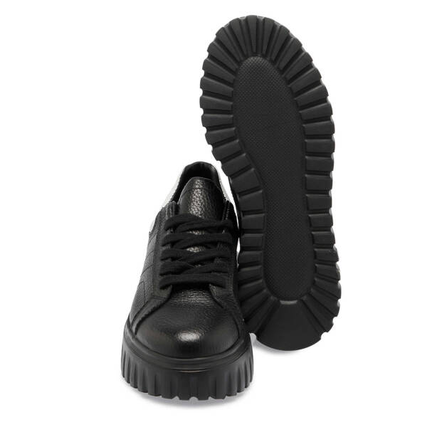Siyah Deri Kadın Sneaker - K24S1AY67595-A41 - 4