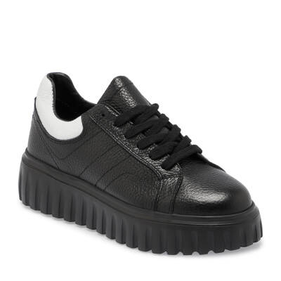  Siyah Deri Kadın Sneaker - K24S1AY67595-A41 