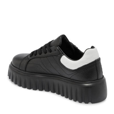  Siyah Deri Kadın Sneaker - K24S1AY67595-A41 - 2