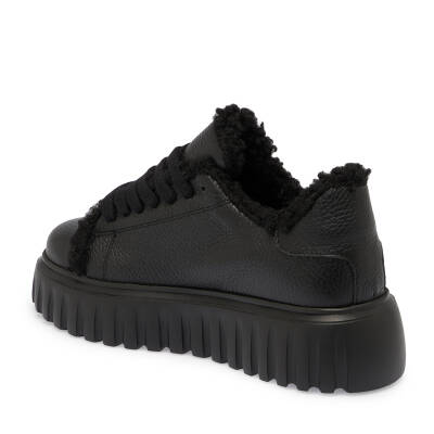 Siyah Deri Kadın Sneaker - K24S1AY67596-A41 - 2