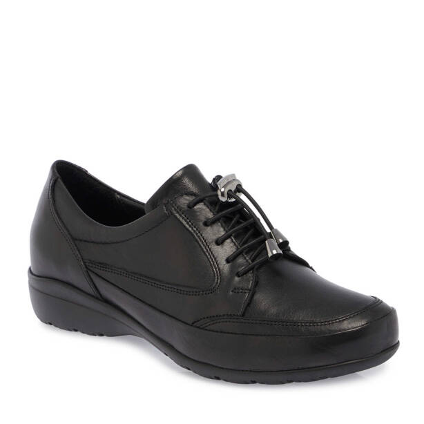 Siyah Deri Kadın Sneaker - K24S1AY67626-A23 