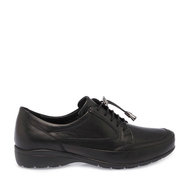 Siyah Deri Kadın Sneaker - K24S1AY67626-A23 - 3