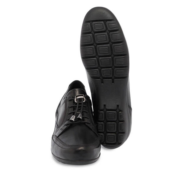 Siyah Deri Kadın Sneaker - K24S1AY67626-A23 - 4