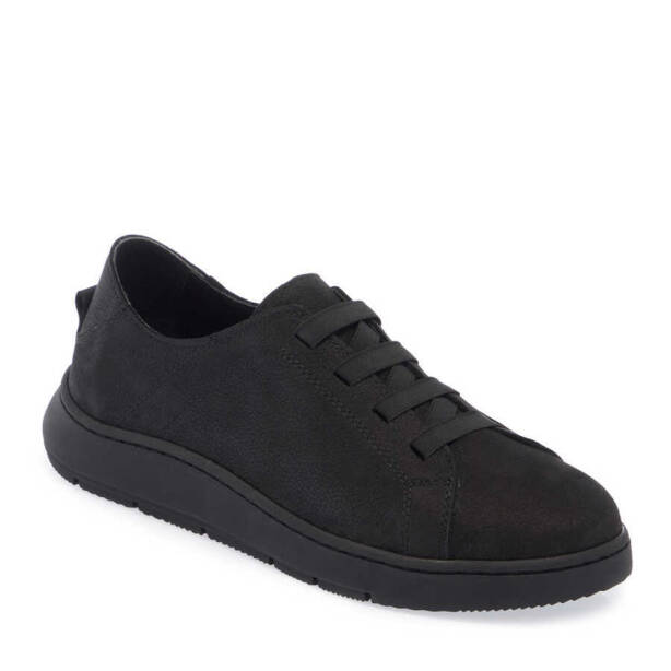 Siyah Deri Kadın Sneaker - K24S1AY67641-A64 