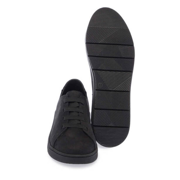 Siyah Deri Kadın Sneaker - K24S1AY67641-A64 - 4