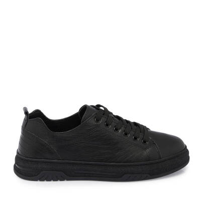  Siyah Deri Kadın Sneaker - K24S1AY67643-A23 - 3