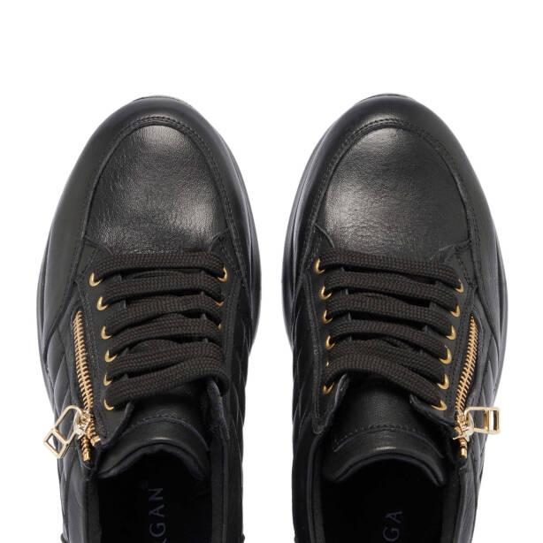 Siyah Deri Kadın Sneaker - K24S1AY67723-A23 - Tergan