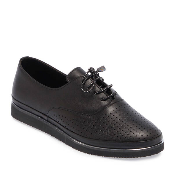 Siyah Hakiki Deri Kadın Sneaker - K25I1AY67770-A23 - 2