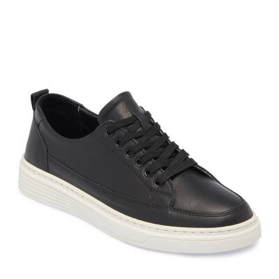  Siyah Deri Kadın Sneaker - K25I1AY67820-A23 - 1