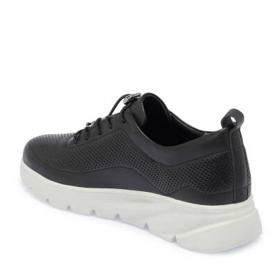 Siyah Deri Kadın Sneaker - K25I1AY67822-A23 - 2