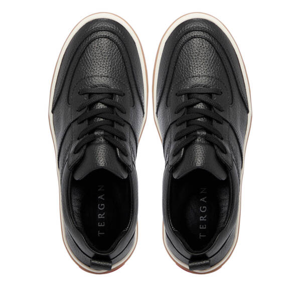 Siyah Hakiki Deri Kadın Sneaker - K25I1AY67826-A41 - 5