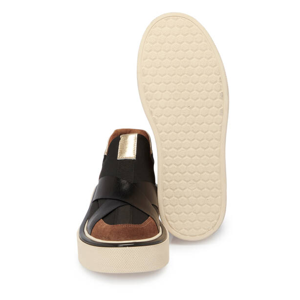 Siyah Hakiki Deri Kadın Sneaker - K25I1AY67876-J5Z - 4