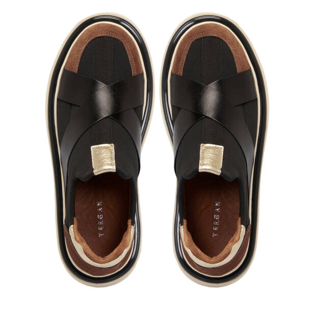 Siyah Hakiki Deri Kadın Sneaker - K25I1AY67876-J5Z - 5