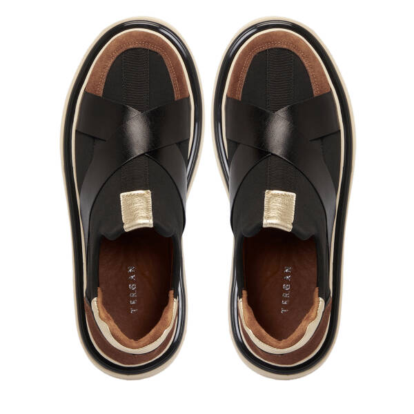 Siyah Hakiki Deri Kadın Sneaker - K25I1AY67876-J5Z - 5