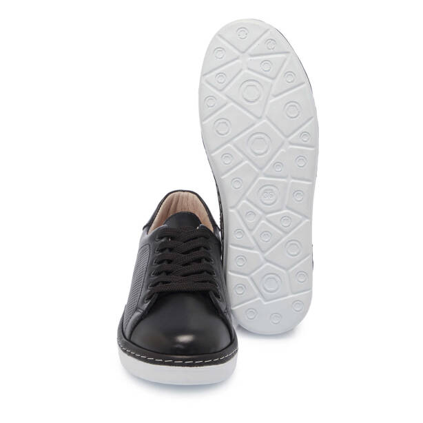 Siyah Hakiki Deri Kadın Sneaker - K25I1AY67922-A23 - 4