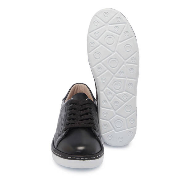 Siyah Hakiki Deri Kadın Sneaker - K25I1AY67922-A23 - 4