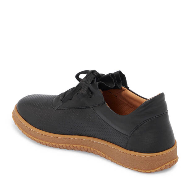 Siyah Hakiki Deri Kadın Sneaker - K25I1AY67924-A23 - 3